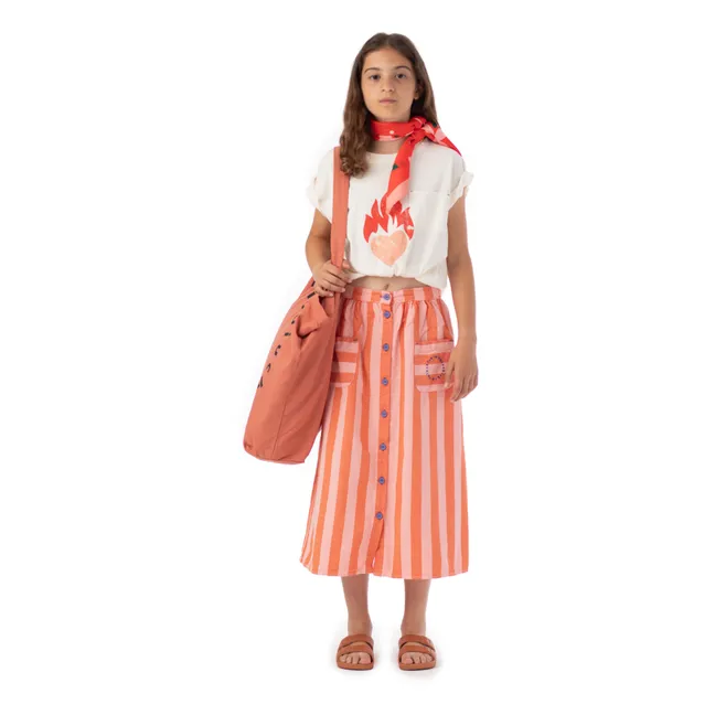 Striped Pocket Skirt | Pink