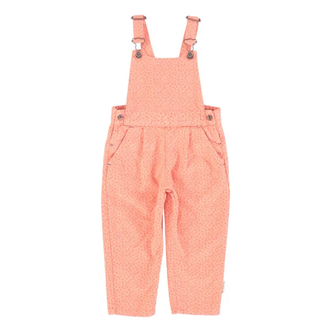 Mom Fit Leopard Dungarees | Pink