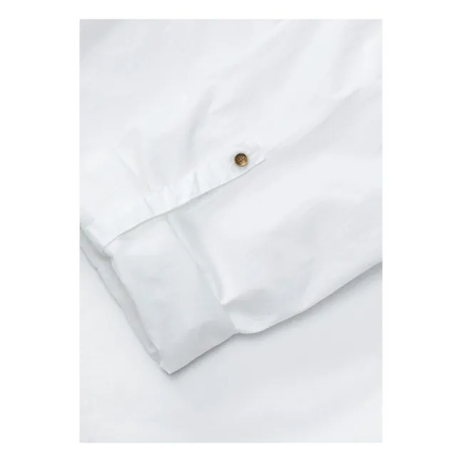 Camisa de popelina de algodón ecológico | Blanco