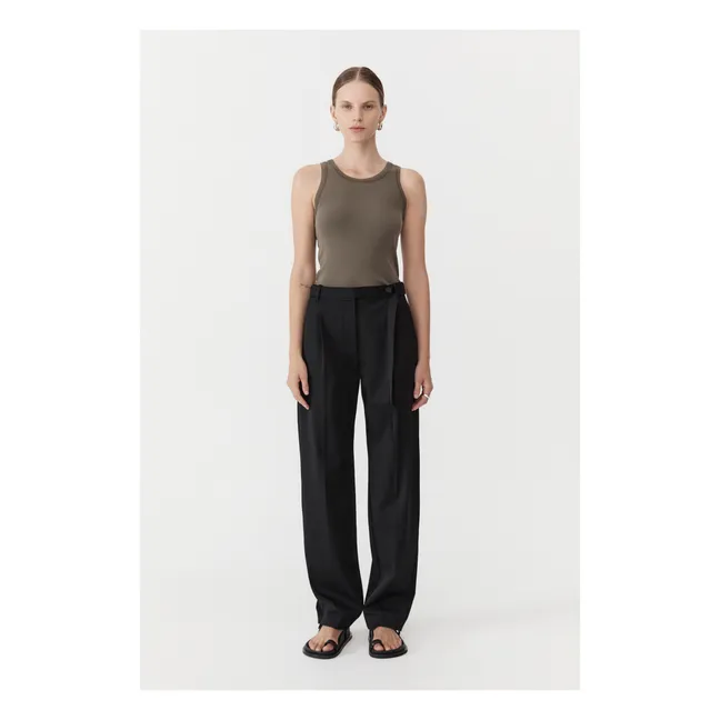 Belted trousers | Black