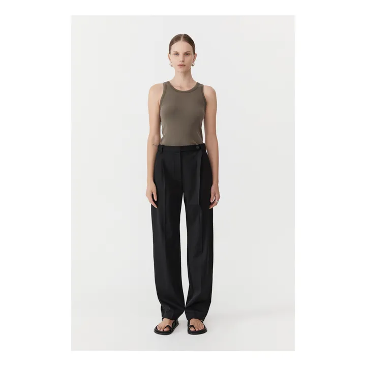 Pantalon Ceinturé | Noir- Image produit n°2
