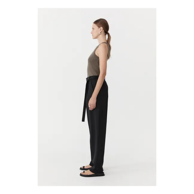 Belted trousers | Black