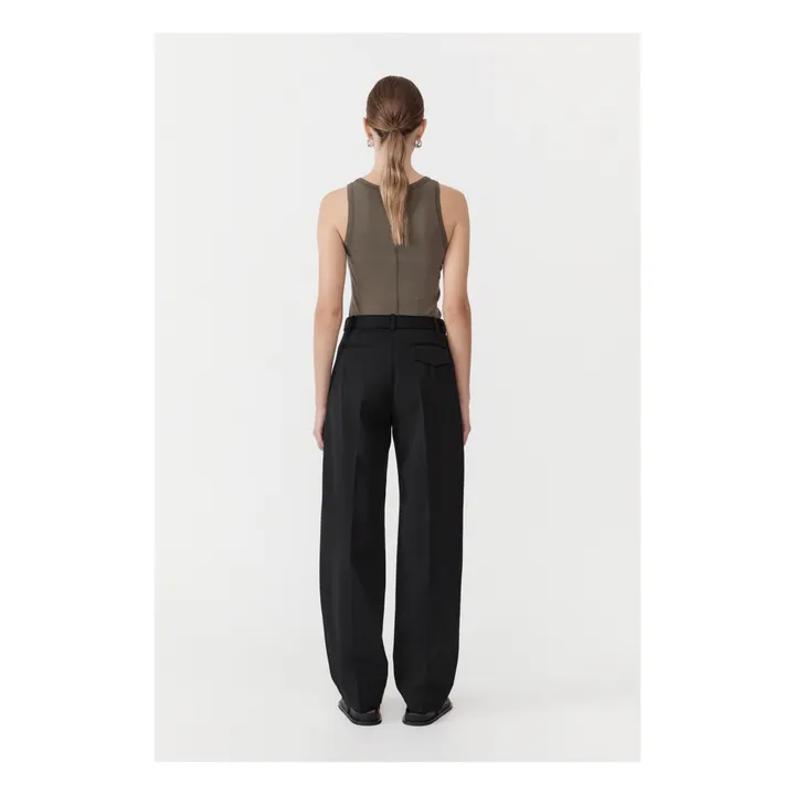 Pantalon Ceinturé | Noir- Image produit n°4