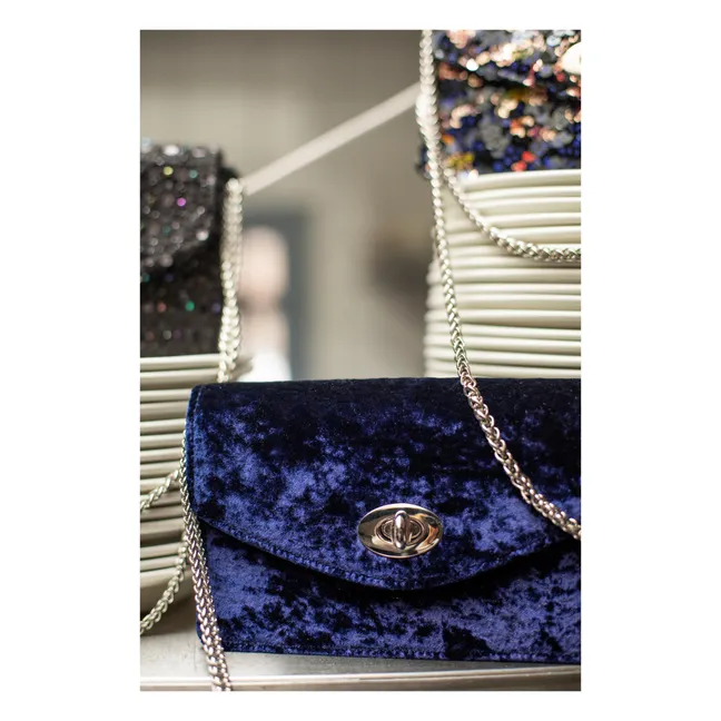 Velvet Candy Bag | Navy blue