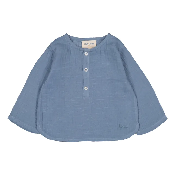 Kurta Uncle Cotton Gauze Baby | Blue- Product image n°0