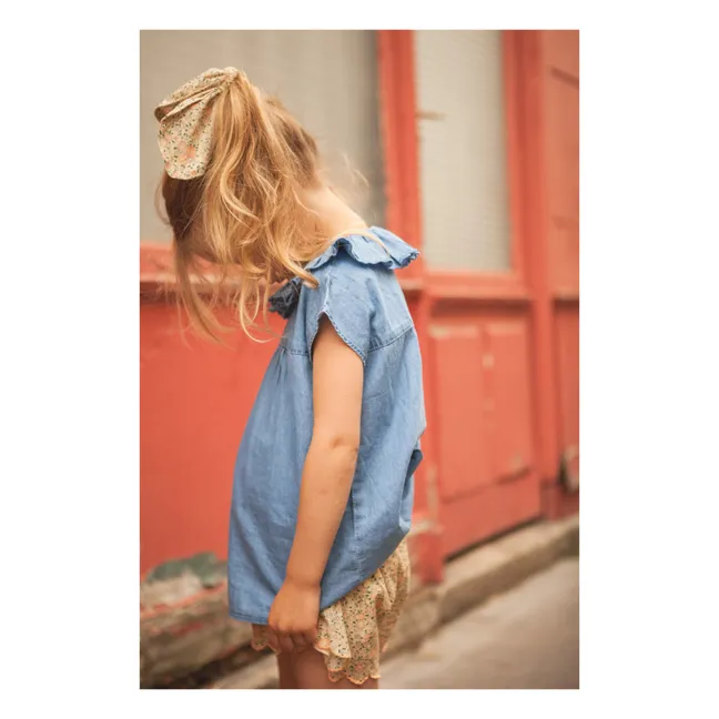 Perrine Chambray blouse | Denim blue