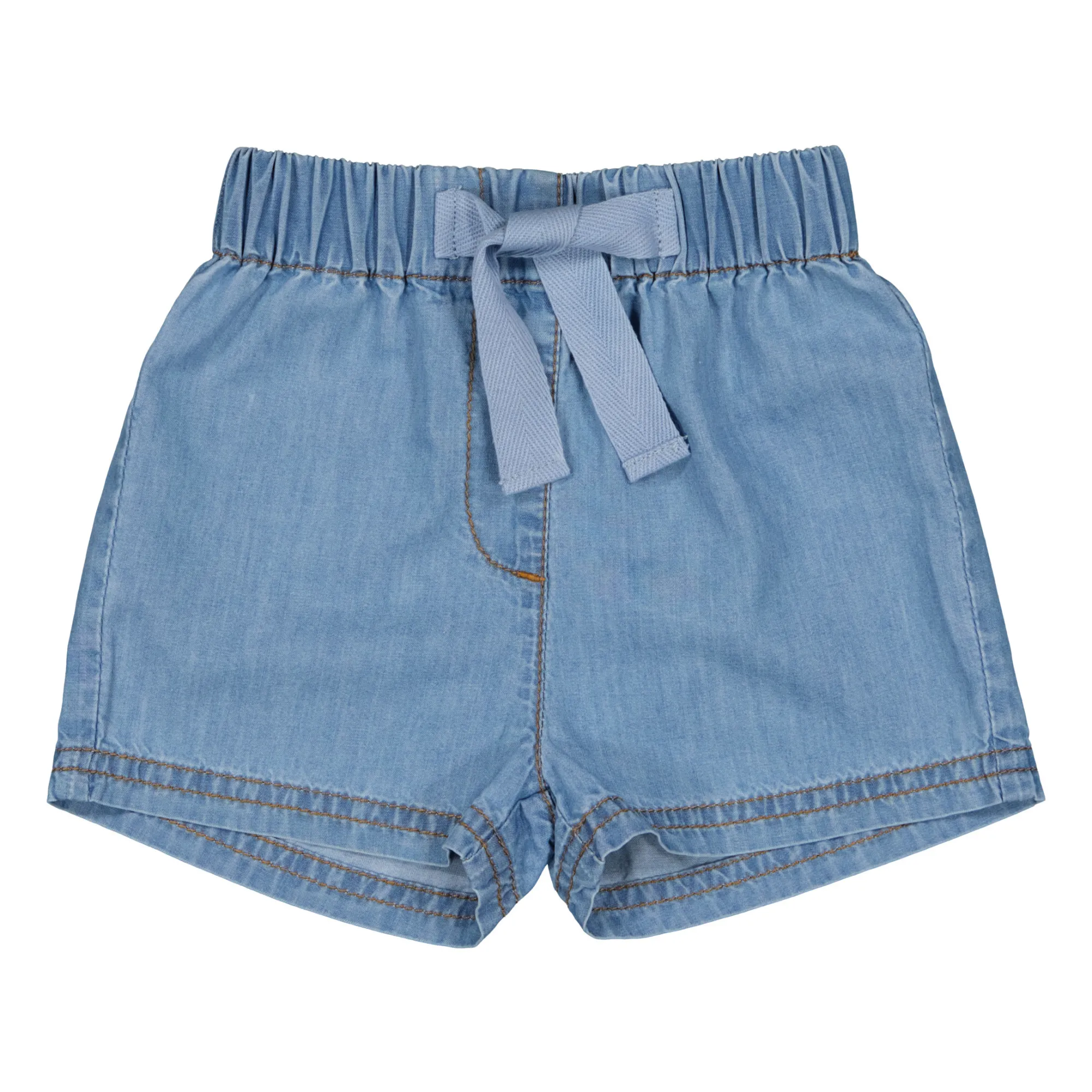 Louis Louise Denim Blue Pekin Chambray Shorts