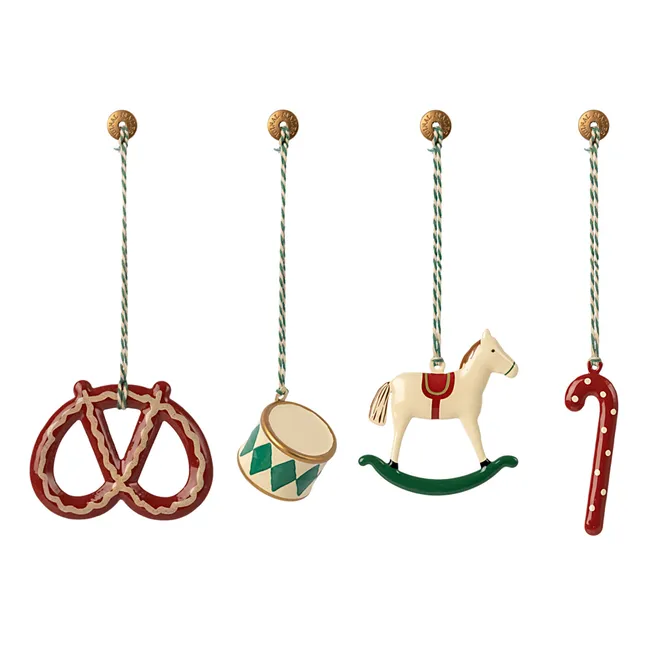 Peter metal Christmas ornaments - Set of 4