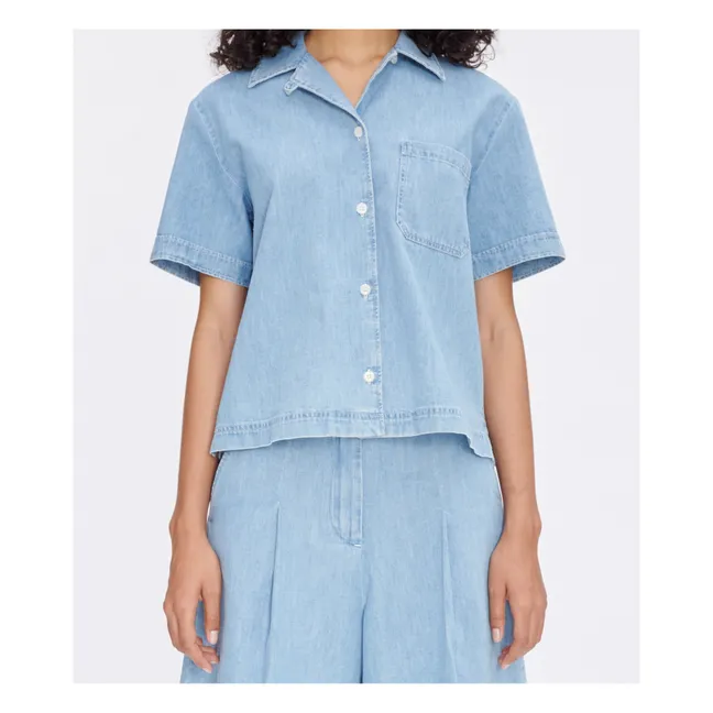 Camisa Maeva de algodón orgánico | Azul Claro