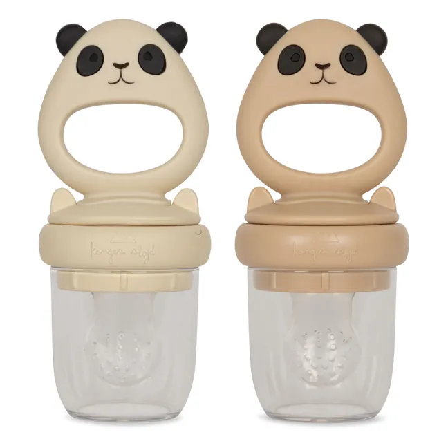 Tettarelle da mordicchiare Panda - Set di 2 | Beige