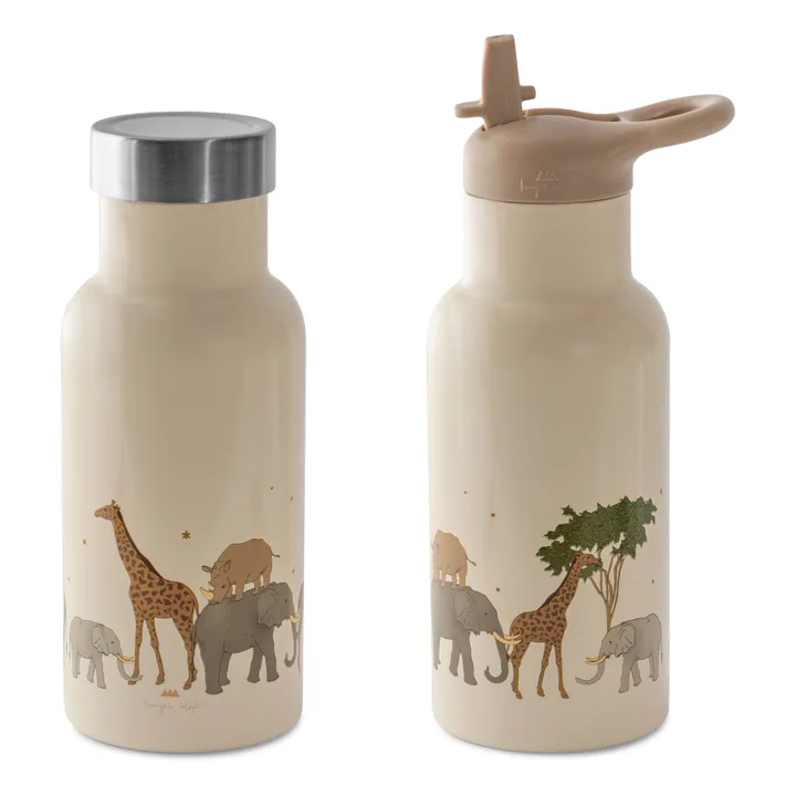 Safari stainless steel water bottle | Ecru- Product image n°1