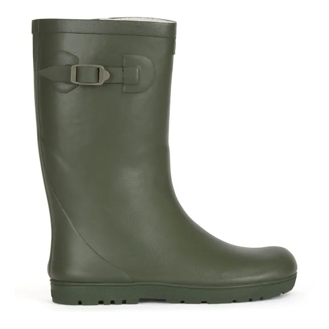 Woody-Pop Filled Rain Boots | Khaki