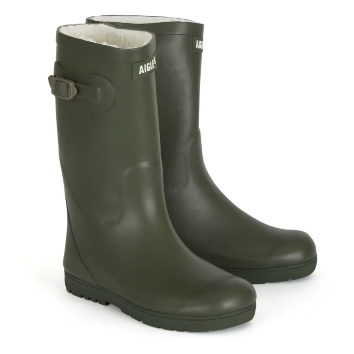 Gefütterte Woody-Pop-Regenstiefel | Khaki- Produktbild Nr. 1