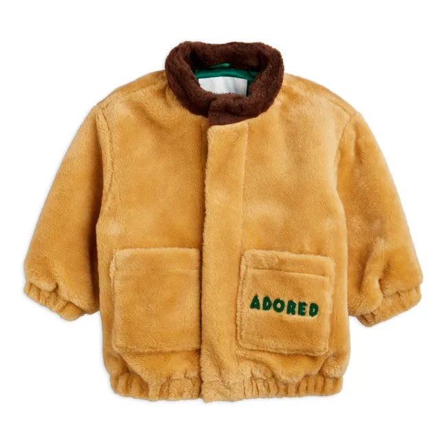 Adored Recycled Polyester Fleece Jacket | Beige