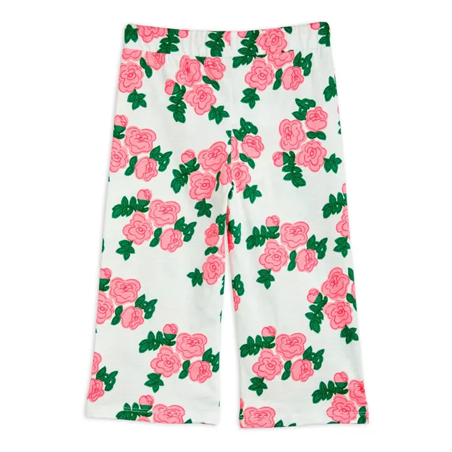 Pink organic cotton trousers | White