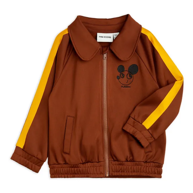 Recycled Polyester Track Jacket | Brown
