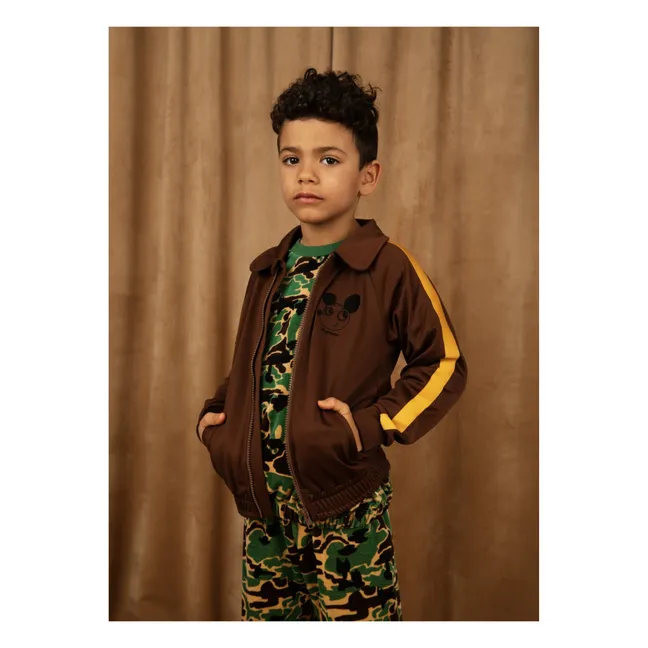 Recycled Polyester Track Jacket | Brown