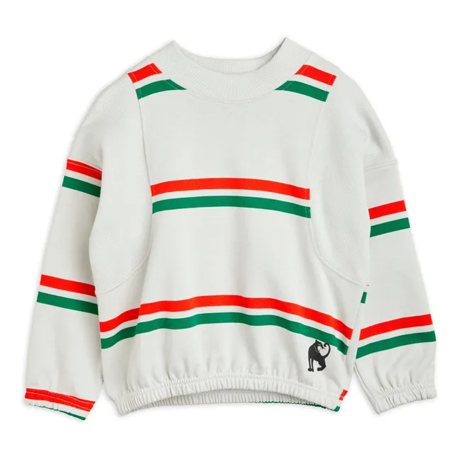 Stripe Organic Cotton Sweatshirt | Grey