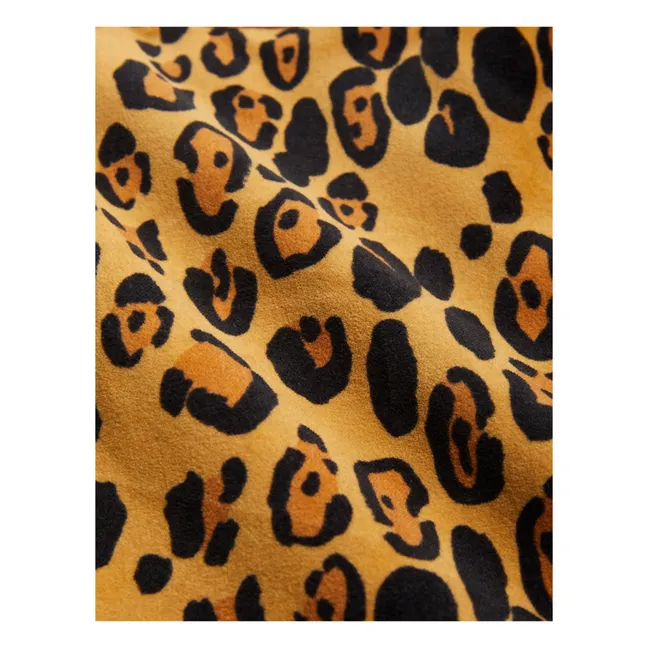 Pantalones orgánicos de terciopelo de leopardo | Naranja
