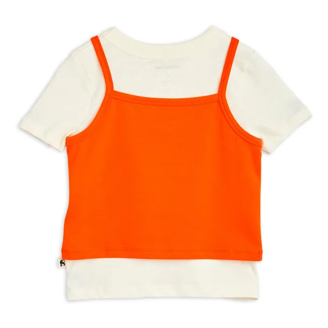 Camiseta y camiseta de tirantes de algodón orgánico Ritzrats | Naranja