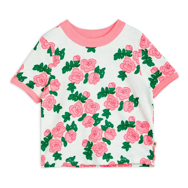 T-Shirt aus Bio-Baumwolle Rosa | Weiß
