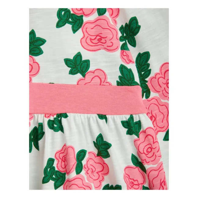 Kleid aus Bio-Baumwolle Rosa | Weiß