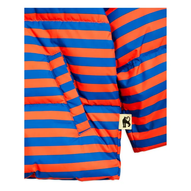 Striped Recycled Polyester Jacket | Blue