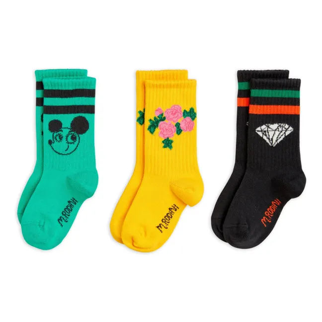 Set of 3 pairs of Ritzrats Organic Cotton Socks | Green