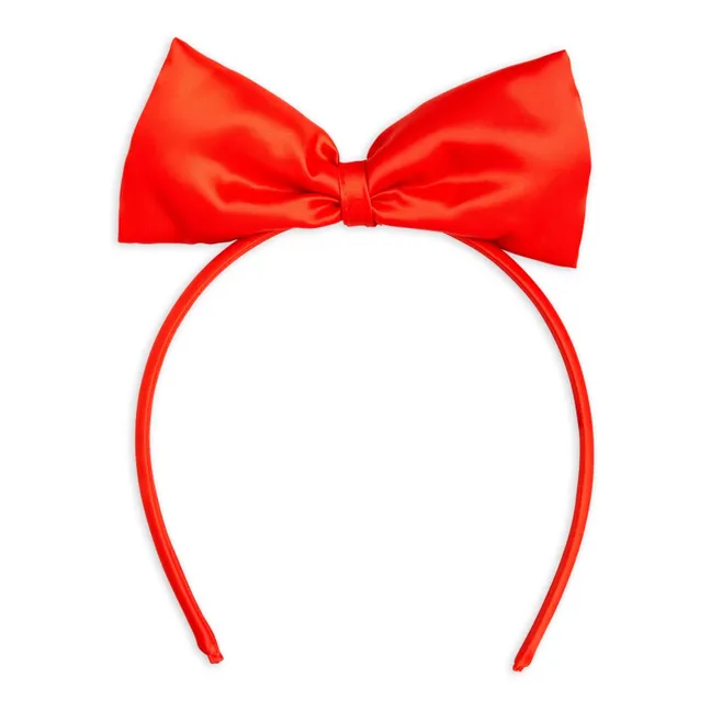 Recycled Polyester Headband Bow | Red