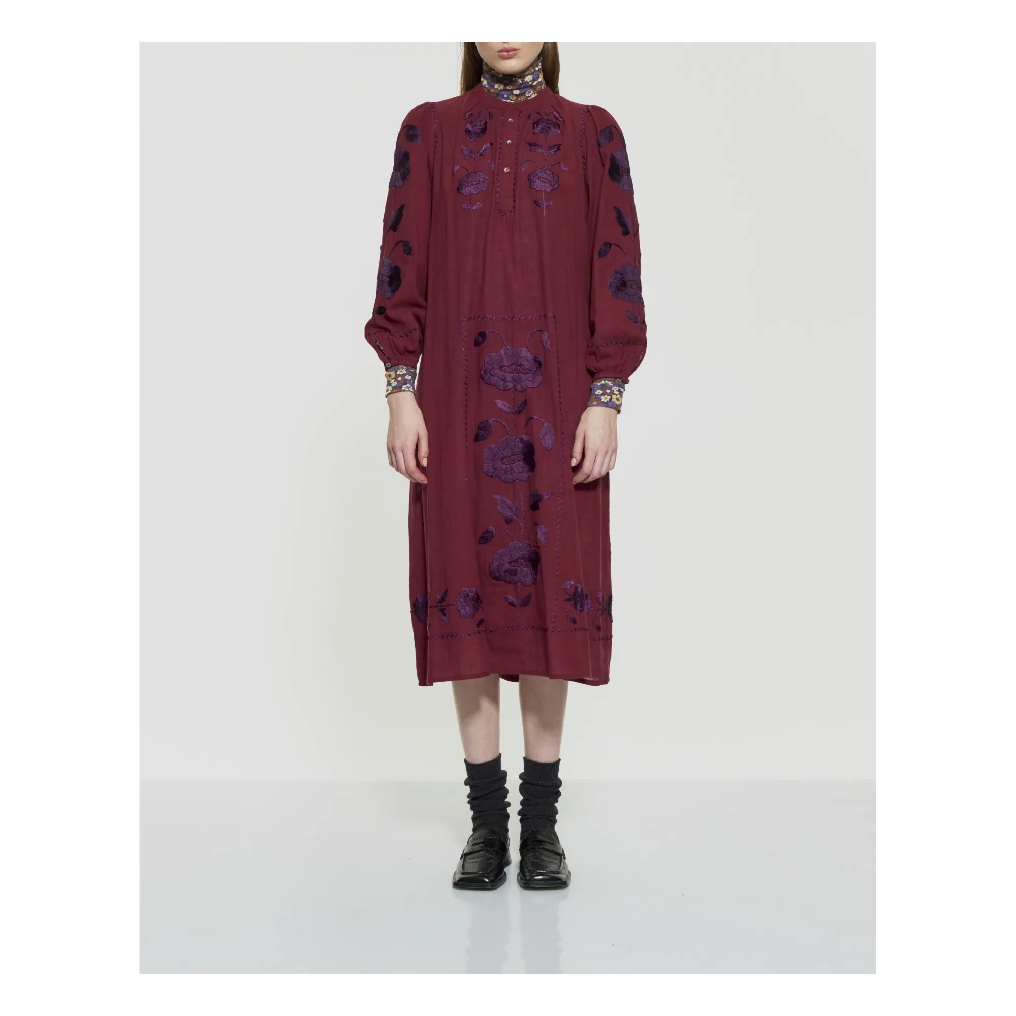 Antik Batik Burgundy Isla Maxi Dress