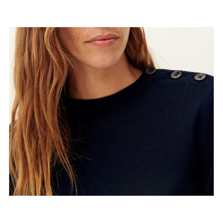 Sessùn Pullover Amor Merinowolle Navy Smallable - Main Image