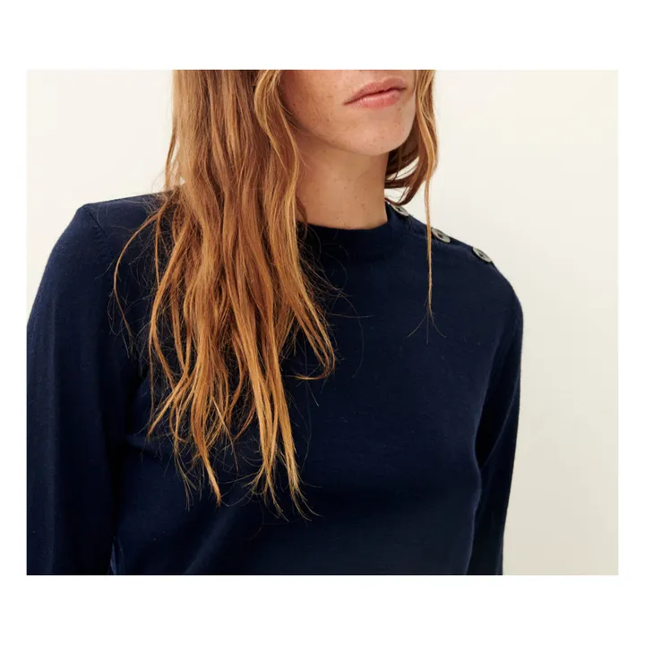 Maglione Amor in lana merino | Blu marino- Immagine del prodotto n°3