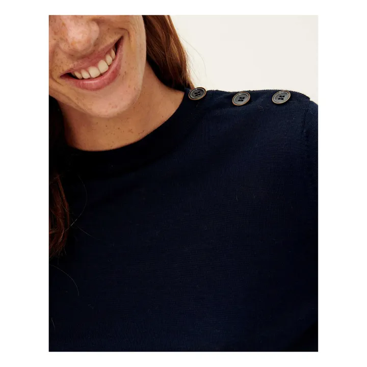 Maglione Amor in lana merino | Blu marino- Immagine del prodotto n°5