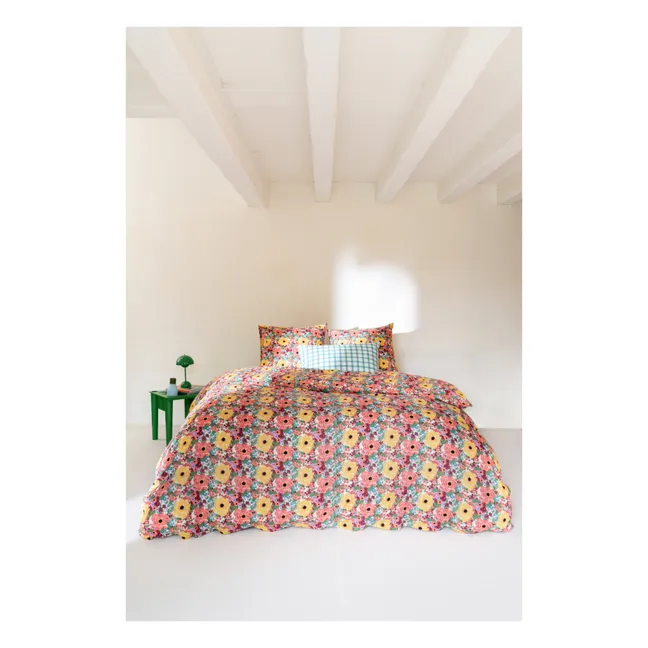 Helen Flower bed linen set | White