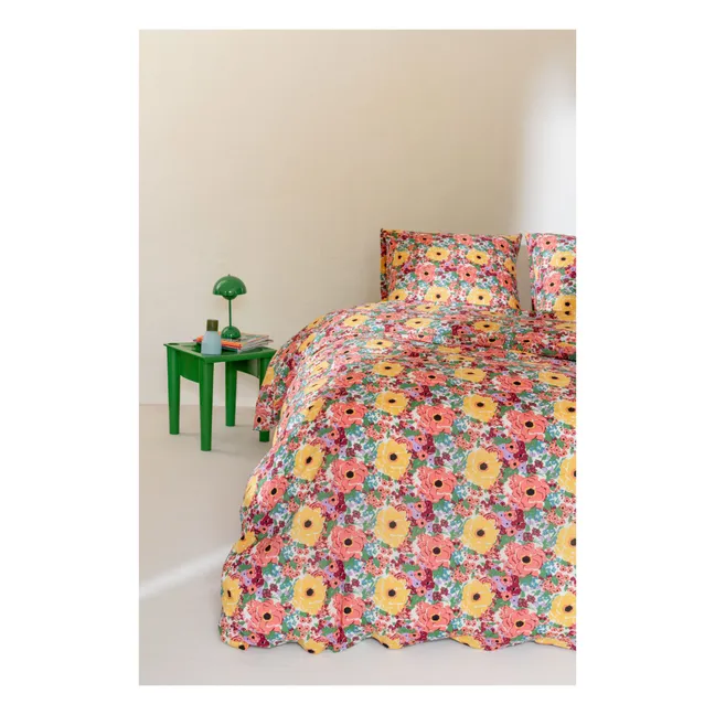 Helen Flower bed linen set | White