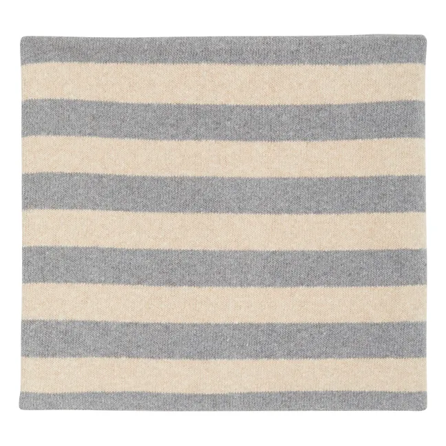 Striped Knitted Snood | Heather grey