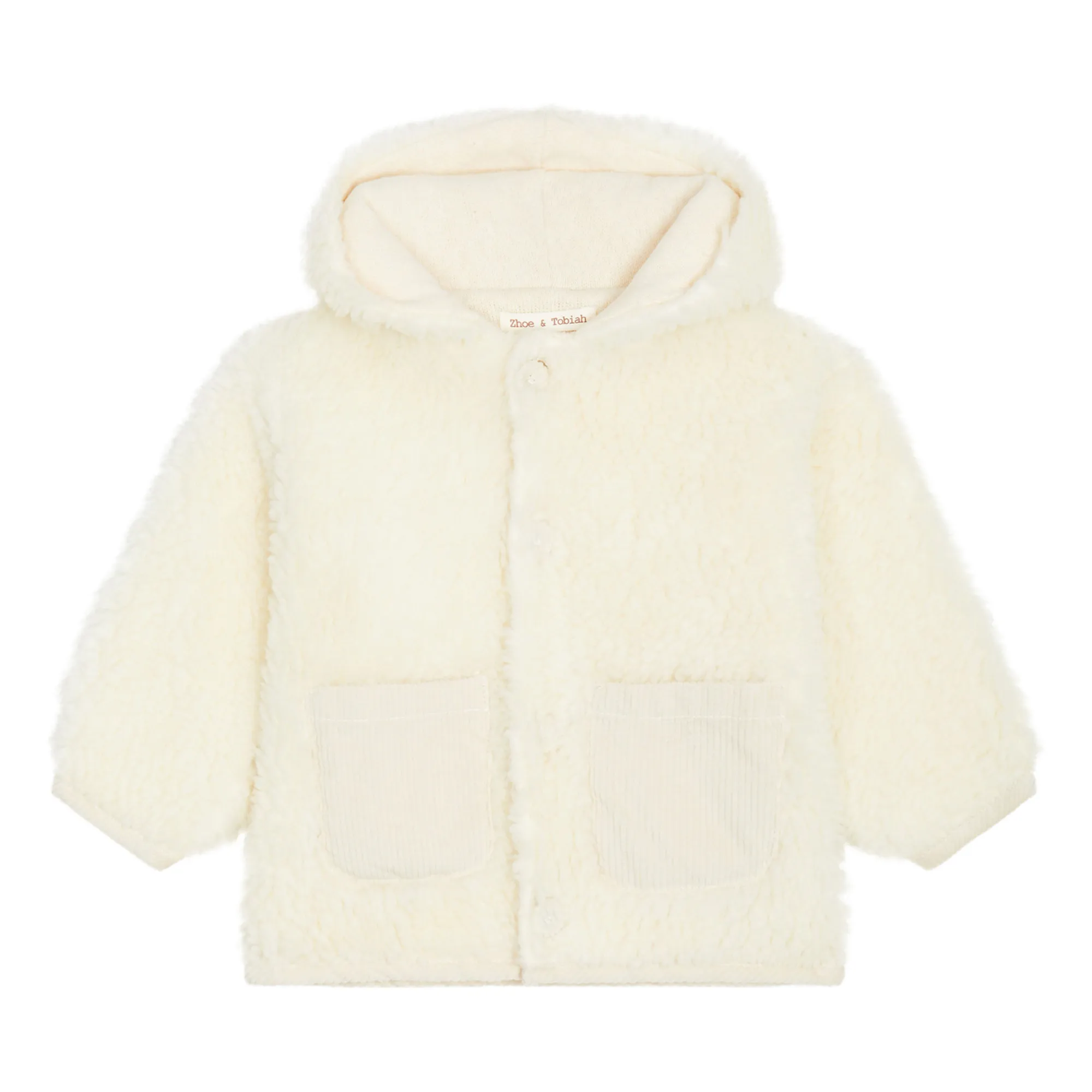 Zhoe & Tobiah Ecru Faux Fur Baby Coat