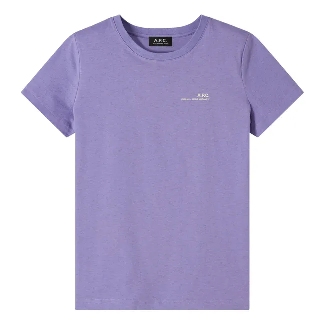 T-Shirt Item F Overdye Bio-Baumwolle | Violett meliert