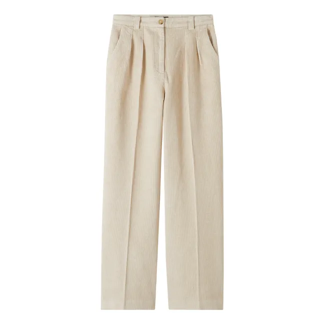 Pantaloni Tressie in cotone e lino | Ecru
