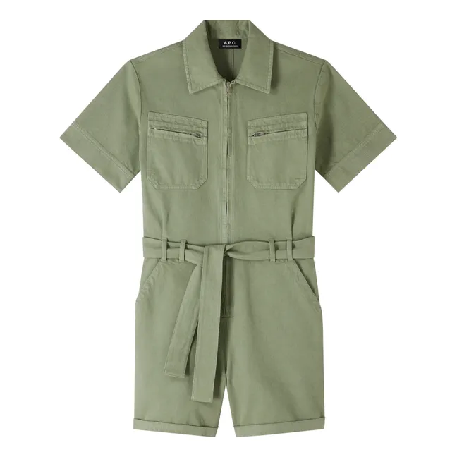 Hills Organic and Recycled Cotton Playsuit | Khaki