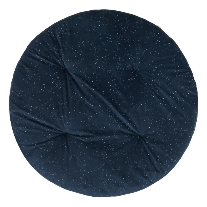 Fluffy velour play mat | Midnight blue- Product image n°0