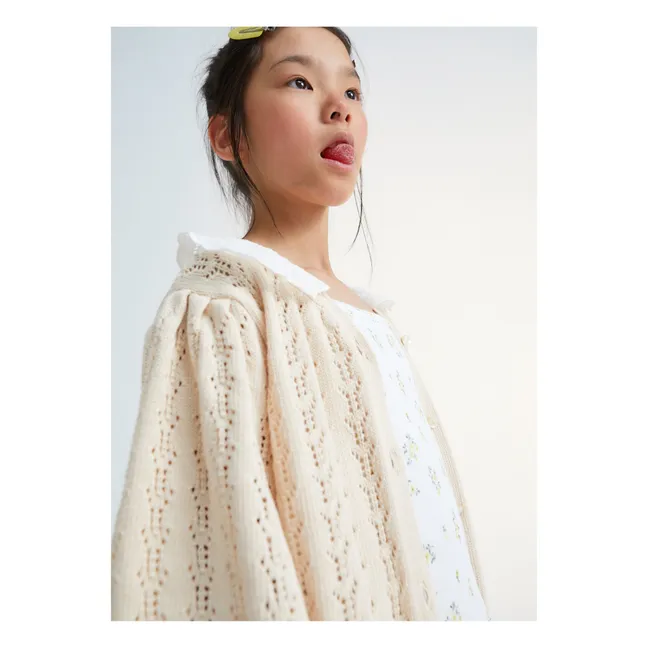 Cardigan Rodney Coton Bio | Ecru