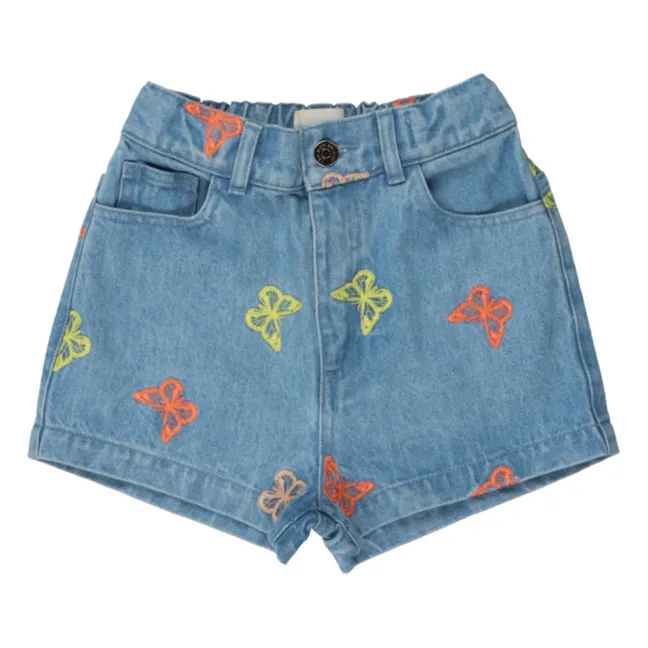 Burbank Butterfly Denim Shorts | Blue