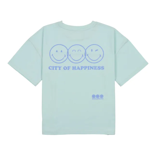 T-Shirt Smiley | Bleu ciel