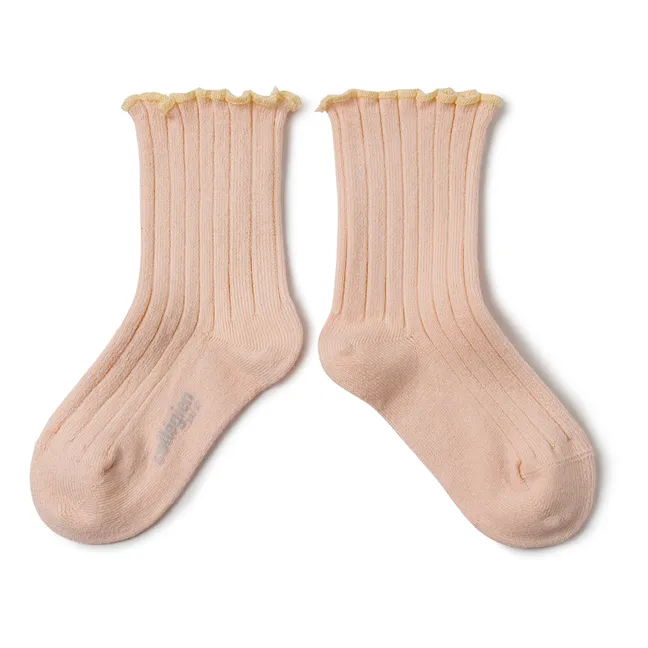 Chaussettes Delphine | Rose pâle