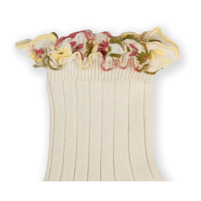 Calcetines de anémona | Blanco Roto