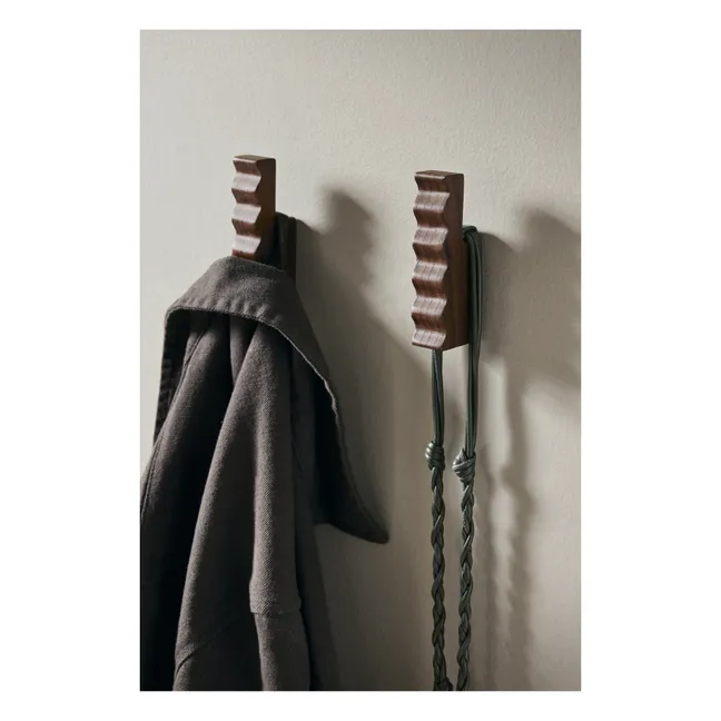Unda coat hooks - set of 2 | Brown