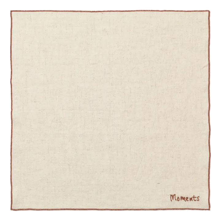 Serviettes de table en coton - set de 4 | Beige- Image produit n°3