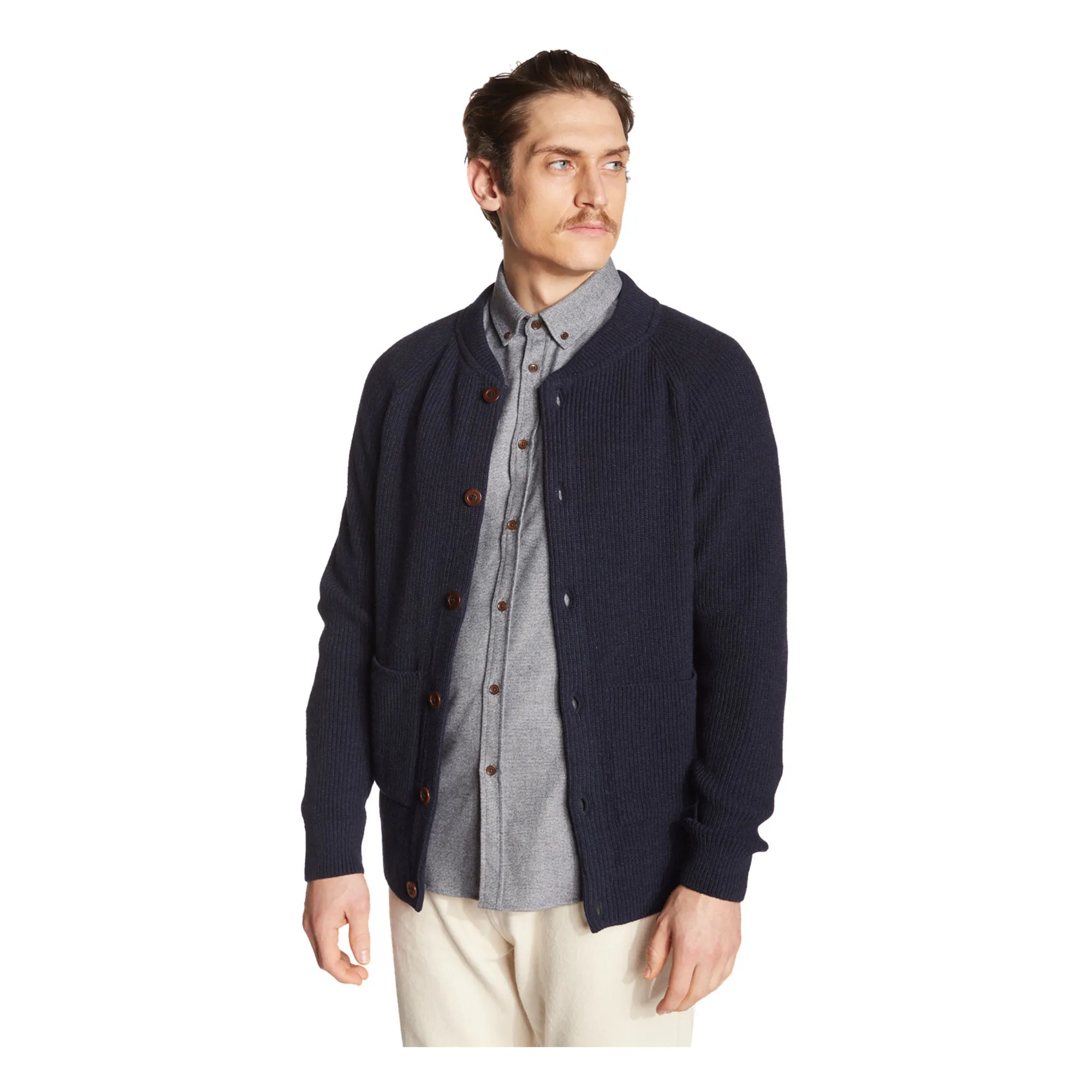 Olow Navy Blue Gaspard Cardigan