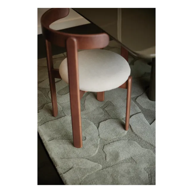 Lilac wood chair, linen seat | Off white